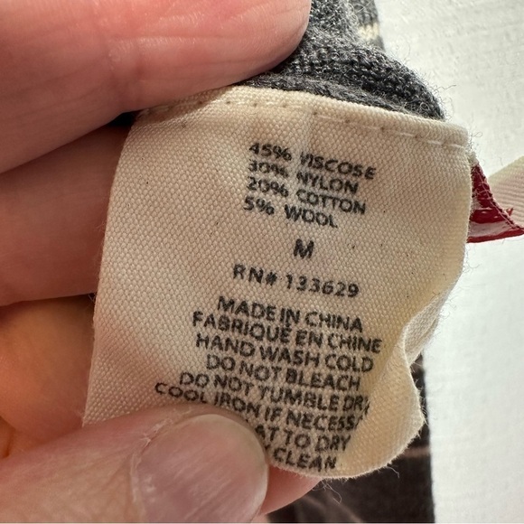 Anthropologie YOON Sweater M Gray Striped Dropped Sleeves Wool Blend Minimalist - Picture 6 of 11